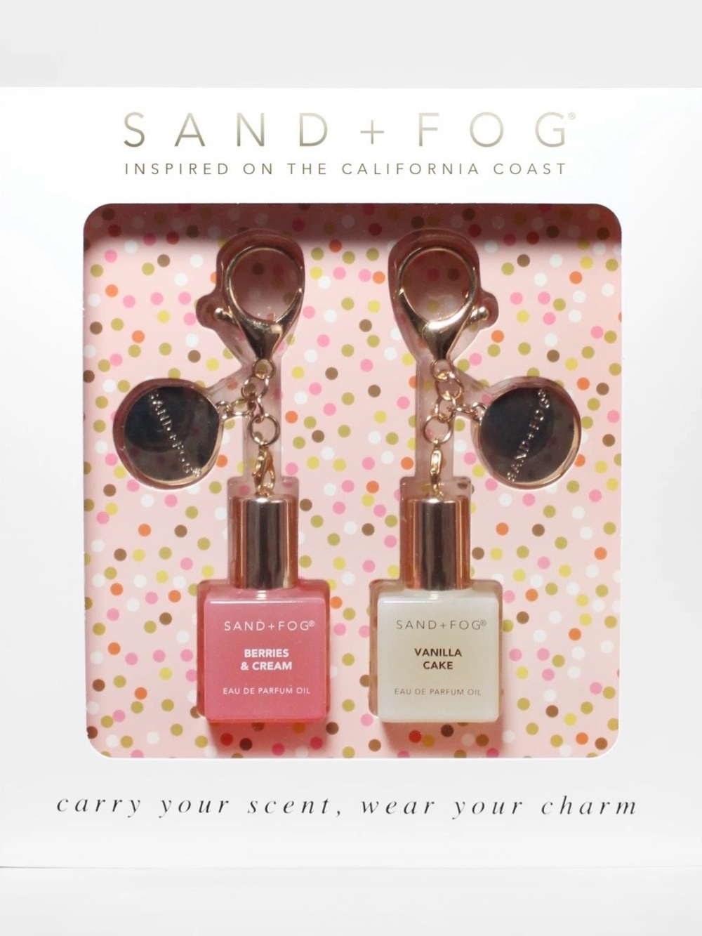 Sand and Fog Bag Charm Set - Berries & Cream + Vanilla Cake